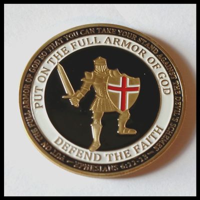 Air Force Armor of God #8962 Religious Colorized Military Honor Challenge Coin