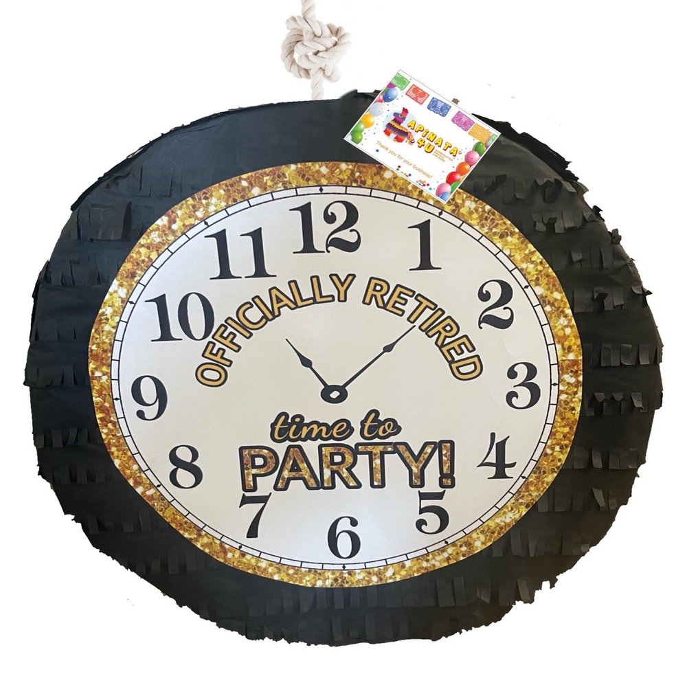 16 Retirement Piata Officially Retired Birthday Party Decoration Good Bye 9 to 5 Not My Problem Anymore