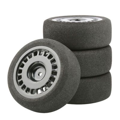 DAYUDDRICAR RC Tires and Wheels, Offset 3mm 1/10 Scale RC On Road Touring Car 12mm Hex Wheels Rim and 68mm/2.68" EVA Sponge Tires for 1/10 RC On Road Car Accessories (Color : 1 Set Black)