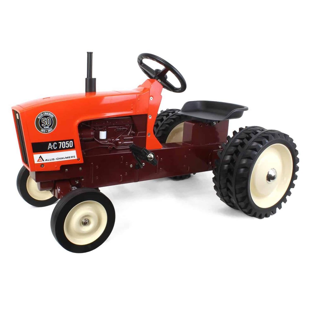 ERTL Allis-Chalmers 7050 50 Years Pedal Tractor W/Maroon Belly & Rear Duals 16456