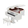 Abaodam 1pc Grand Piano Model Toy Piano Model Instruments Model Baby Beginner Piano Toy Mini Piano Figurine Souvenir Portable Keyboard Kid Toy to Rotate Commemorate Metal White Violin Case view 1