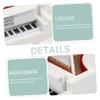 Abaodam 1pc Grand Piano Model Toy Piano Model Instruments Model Baby Beginner Piano Toy Mini Piano Figurine Souvenir Portable Keyboard Kid Toy to Rotate Commemorate Metal White Violin Case view 2