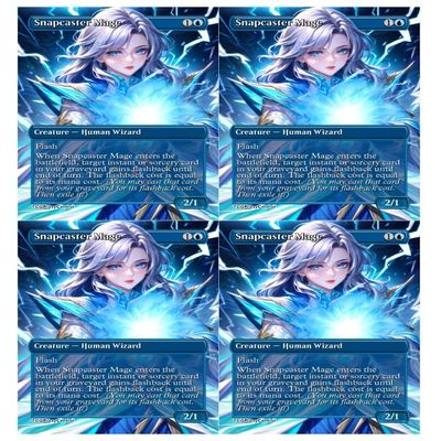 4x | Snapcaster Mage | Anime | Full Art | Foil or Non-Foil (Foil)