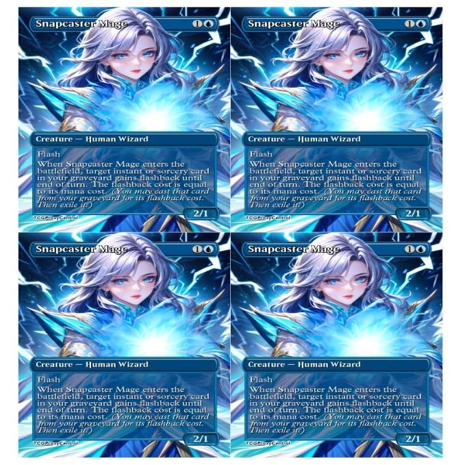 4x | Snapcaster Mage | Anime | Full Art | Foil or Non-Foil (Foil)