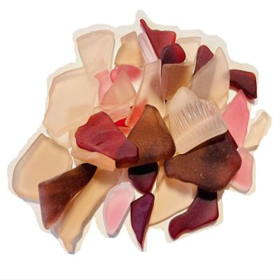 20+ Pieces of Assorted Red/purple/Pink Sea Glass - Great for Art Projects, Jewelry, Mosaics, and More!