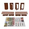 BMC WW2 Bunker Doors - Brown Plastic Army Men Blockhouse Building Accessories view 1
