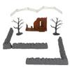 BMC CTS Estate Ruins Destroyed Mansion - 13pc Plastic Figure Playset Accessories view 1