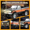 BEEZRC FMS 1/18 RC Crawler FCX18 Chevy K10 RC Truck RTR RC car Official Licensed Model Car 8km/h 4WD 900mAh Hobby RC Cars Remote Control Car with LED Lights Vehicle 4-Ch 2.4GHz Transmitter(Black) view 4