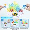 BBnote 48PCS Stack Game for Adult & Kids, Tetra Board Tower Games for Family Travel Party, 2 Players Balance Stacking Toy, Team Toys Building Block view 3