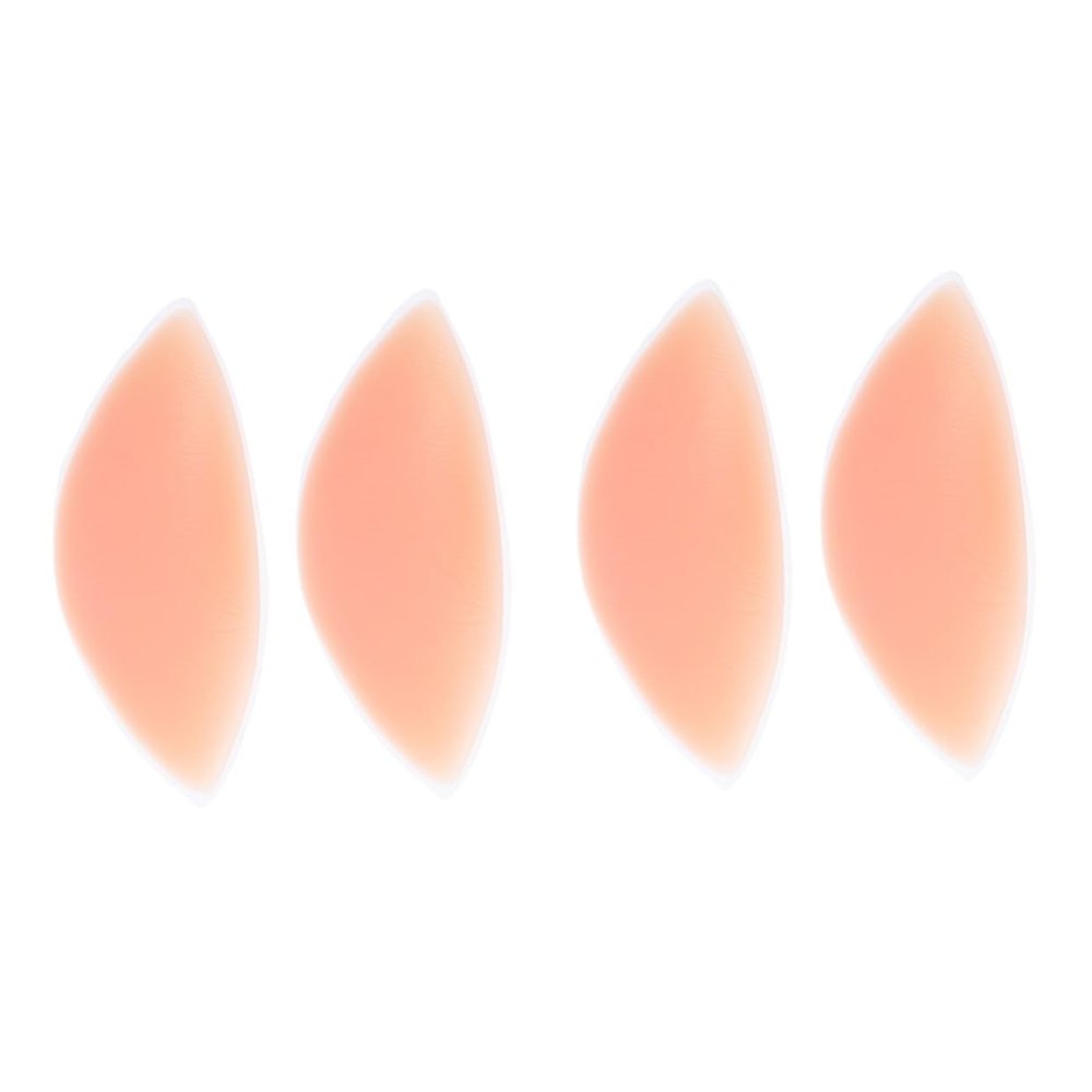 Healifty 4pcs Silicone Insert Pads Removable Breast Inserts for Women Skin for Sports Yoga Nursing Bras Soft Breathable Leak-resistant Design