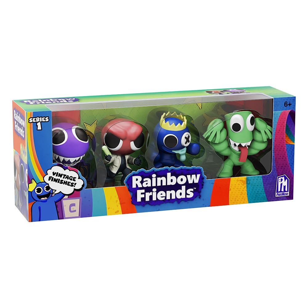 Rainbow Friends - Vintage Minifigure 4-Pack (Four 2.5" Collectible Figures, Series 1)