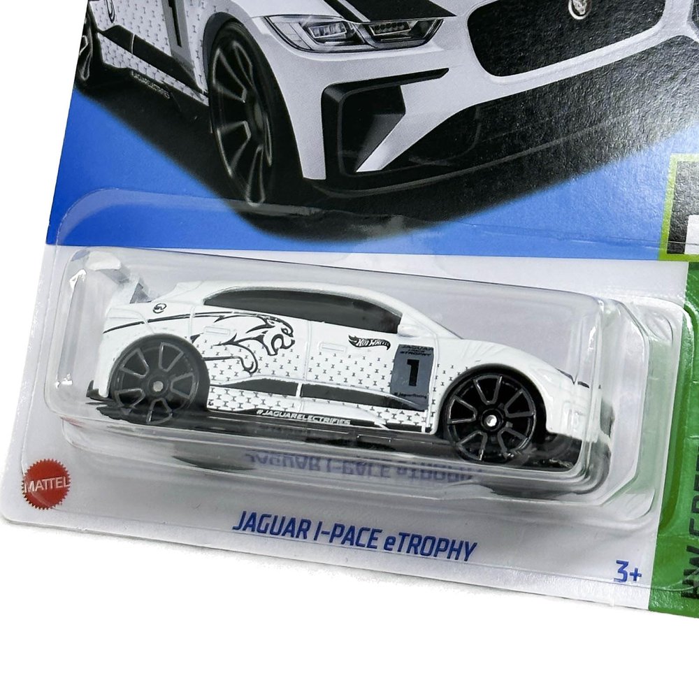 HotWheels Jaguar I-Pace eTrophy (White) 2023 HW Green Speed