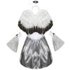 Amosfun 1set Halloween Cosplay Costume for Women Angel Outfit Headdress Wings and Dress for Masquerade Parties and Festivals view 1