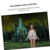 Amosfun 1set Halloween Cosplay Costume for Women Angel Outfit Headdress Wings and Dress for Masquerade Parties and Festivals view 3