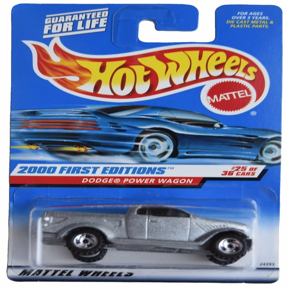 Hot Wheels Dodge Power Wagon, 2000 First Editions 25 of 36 [Silver]