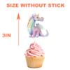 10 Pcs Pink Dragon Cupcake Toppers with Castles and Fantasy Egg for Birthday Party, Baby Shower, and Fairytale Theme Decorations  Cute Dragon Cupcake Picks for Cakes, Kids view 3