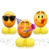5 PCS NEWMOJI  Faces Party Honeycomb Centerpieces - Add Playful Charm to Your Decor! view 1