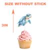10 Pcs Sea Turtle Cupcake Toppers for Kids Birthday, Baby Shower, and Under the Sea Party  Ocean Animal Decorations for Cupcakes, Cakes, and Beach or Pool Party Supplies view 3