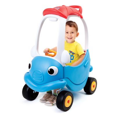 Grow'n Up Mister Coupe, Safe Sturdy Body, 360-degree Spinning Wheels, Doors Lock and roof Handle, Storage Tray, Ages 1.5+