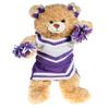 Adorable Purple and White Cheer Uniform Outfit for Plush Toys Fits Most 6"-10" Stuffed Animals - Perfect for Cheerleading Fun, Gift for Kids, Cute Teddy Bear, Cheerleader Friends! view 2
