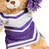 Adorable Purple and White Cheer Uniform Outfit for Plush Toys Fits Most 6"-10" Stuffed Animals - Perfect for Cheerleading Fun, Gift for Kids, Cute Teddy Bear, Cheerleader Friends! view 3