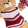 Cheer Uniform Outfit for Plush Animal Teddy Bear - Fits Most 6"-10" Plush Soft Toys Adorable & Cozy Maroon and White Cheerleader Costume Plushie Buddy Bear - Playful Gift for Kids view 2