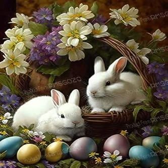 1000 Pieces Jigsaw Puzzles for Adults Beginners, Easter Bunny Puzzles - Vintage Jigsaw Artwork - Intelligence Games Stress Relief Toys for Teens Children Gifts