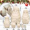 AEVVV Blank Nesting Dolls to Paint Set 7 pcs - Wooden Crafts to Paint Your Own Russian Nesting Doll - Unpainted Matryoshka Dolls view 2