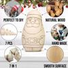 AEVVV Blank Nesting Dolls to Paint Set 7 pcs - Wooden Crafts to Paint Your Own Russian Nesting Doll - Unpainted Matryoshka Dolls view 3