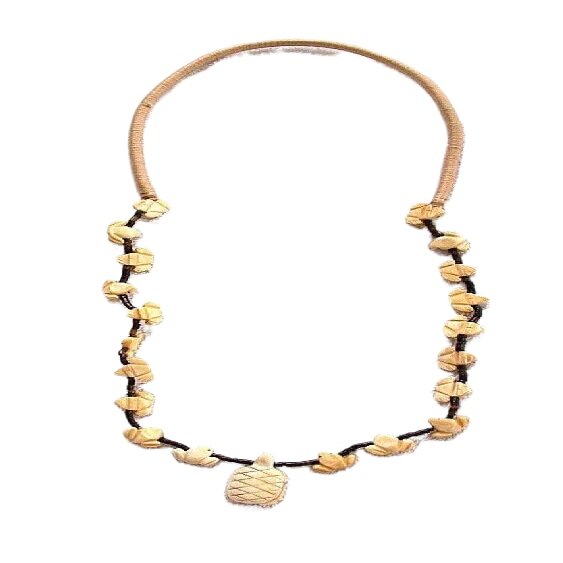 Turtle Tortoise Frog Resinated Bovine Carving Bead 30 Inch Fetish Necklace FN19