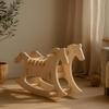 ENZZAMBLA | Infanzzia Children's Wooden Horse Sturdy and easy to assemble for children aged 1 to 5 Encourages creativity and imaginative play view 1