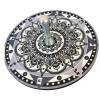 Dorit Judaica Black Gray and White Large Wooden Dreidel view 1