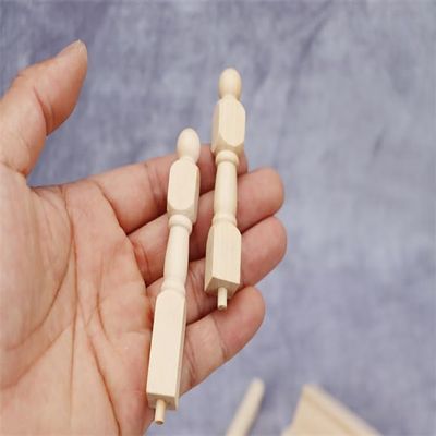 AirAds Dollhouse 1/12 Miniature Unfinished Wood Staircase Straight Stairway; Assemble Required (1 Staircase w/Left handrail)