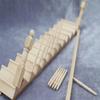 AirAds Dollhouse 1/12 Miniature Unfinished Wood Staircase Straight Stairway; Assemble Required (1 Staircase w/Left handrail) view 2