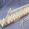 AirAds Dollhouse 1/12 Miniature Unfinished Wood Staircase Straight Stairway; Assemble Required (1 Staircase w/Left handrail) view 3