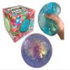 Hapros Jumbo 4" Glittery Gummee Ball, Extra Large Sensory Slow-Rise Glitter Sugar Stress Ball, Perfect Novelty Stress-Relief Fidget Toys Gifts for Adults and Children (Purple) view 1