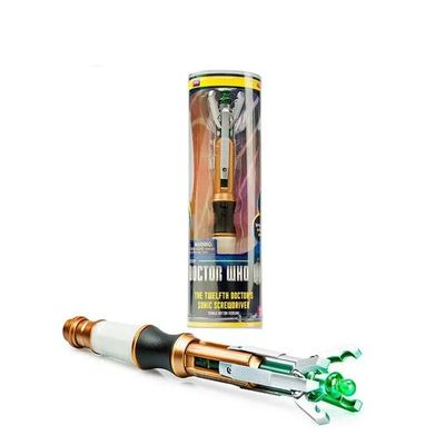 12th Sonic Screwdriver Dr.Whos Cosplay 12th Sonic Screwdriver with LED Light Sound Magic Wand Stick Funny 6.7 Inch Figure - Toy Collection - Gifts for Friends, Family, Anime Lovers