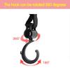 2 Pcs Walker Hook Hanging Multipurpose 360 Rotation Stroller Clip Diaper Bag Hanger for Walker Rollator Crutches Wheelchair Shopping Cart Car Back Seat Purses Bike Wheelchair Pushchair (Open) view 4