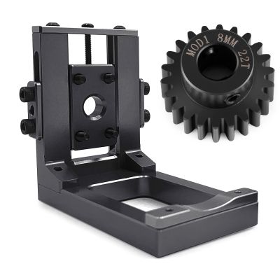 BRKRC Alloy Motor Mount Fixed Bracket with M1 Steel Motor Gears Fit for 1/5 X-Maxx 6S & X Maxx 8S & 1/6 XRT 8S RC Truck Upgrades Parts (Motor Mount+22T Gear)