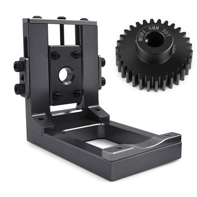 BRKRC Alloy Motor Mount Fixed Bracket with M1 Steel Motor Gears Fit for 1/5 X-Maxx 6S & X Maxx 8S & 1/6 XRT 8S RC Truck Upgrades Parts (Motor Mount+30T Gear)