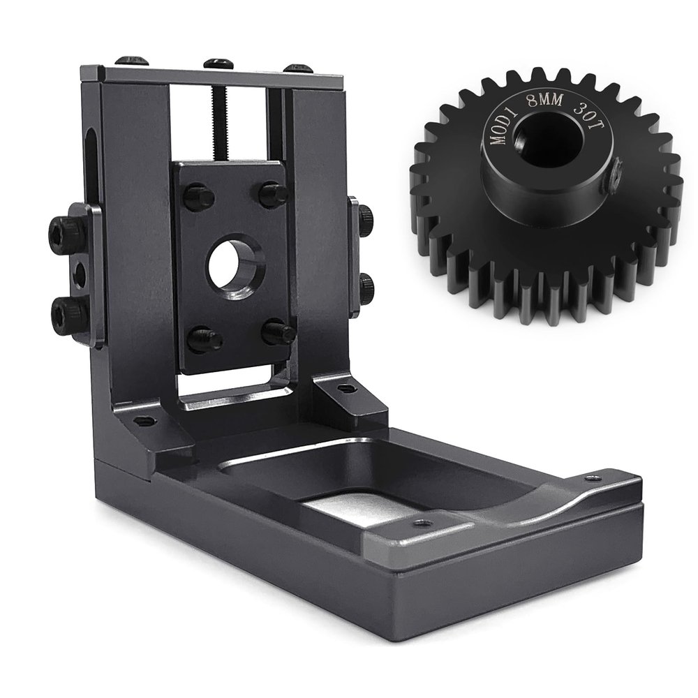 BRKRC Alloy Motor Mount Fixed Bracket with M1 Steel Motor Gears Fit for 1/5 X-Maxx 6S & X Maxx 8S & 1/6 XRT 8S RC Truck Upgrades Parts (Motor Mount+30T Gear)