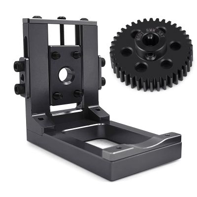 BRKRC Alloy Motor Mount Fixed Bracket with M1 Steel Motor Gears Fit for 1/5 X-Maxx 6S & X Maxx 8S & 1/6 XRT 8S RC Truck Upgrades Parts (Motor Mount+38T Gear)