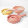 Inspire My Play 3 x Coral Silicone Collapsible Funnels for Kids - Sensory Play Funnel Toys for Kids - Pouring Toys for Toddlers - Food Safe Sensory Bin Tools and Accessories view 1