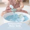 Inspire My Play 3 x Coral Silicone Collapsible Funnels for Kids - Sensory Play Funnel Toys for Kids - Pouring Toys for Toddlers - Food Safe Sensory Bin Tools and Accessories view 4