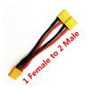 Cable XT60 Parallel Connector Male/Female Cable 1 to 2 1 to 3 Dual Extension Y Splitter Silicone Wire 14AWG Fit Compatible RC Batry (Color : 1 Female to 2 Male) view 2