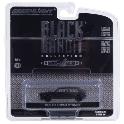 1980 Rabbit Widebody Black Bandit Series 28 1/64 Diecast Model Car by Greenlight 28130C