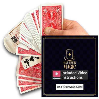 Hat Trick Magic Card Illusions for Beginner to Professional Wizards - Appearing, Teleporting, Transforming Miracles (Red Brainwave Deck)