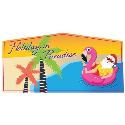 TentandTable Modular Art Panel for Bounce Houses, Slides, or Combos | Holiday in Paradise | Fits Most 13-Foot Wide Commercial Inflatables