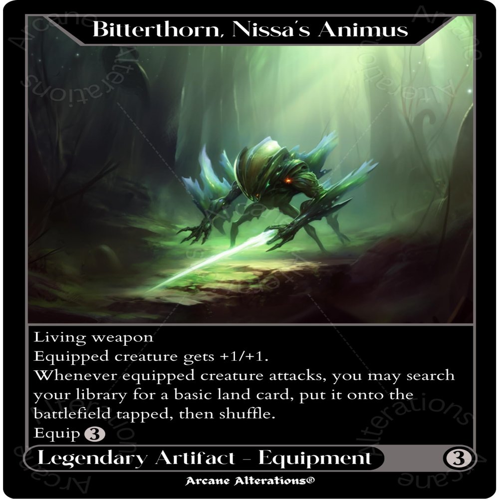Bitterthorn, Nissa's Animus Altered Art Custom Proxy Cards