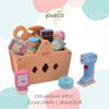 JOUECO Wooden basket with shopping and scanner view 2